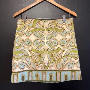 J. Crew Trastevere Paisley Mini Skirt
